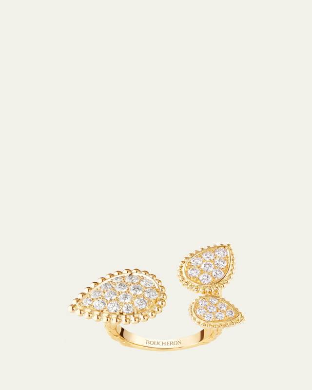 Yellow Gold Serpent Boheme Diamond 3-Motif Ring